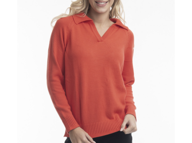 Orientique  Knits Collar Jumper Flame Red